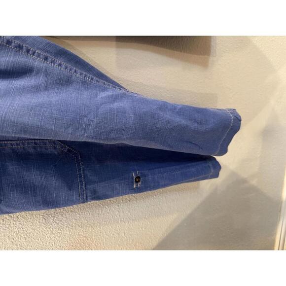 Coldwater Creek- Blue Pants with Pockets and Roll Up Snaps- Size 14 - Picture 5 of 8